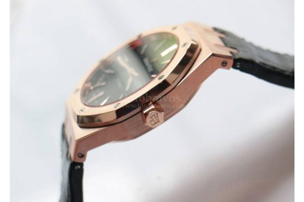Replica Audemars Piguet Royal Oak - Rose Gold With Leather Band 5 Replica Royal Oak - Selfwinding Leather - Ip Empire Replica Watches