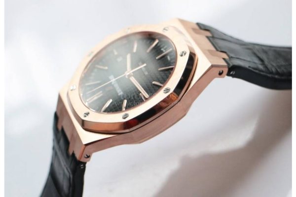 Replica Audemars Piguet Royal Oak - Rose Gold With Leather Band 4 Replica Royal Oak - Selfwinding Leather - Ip Empire Replica Watches