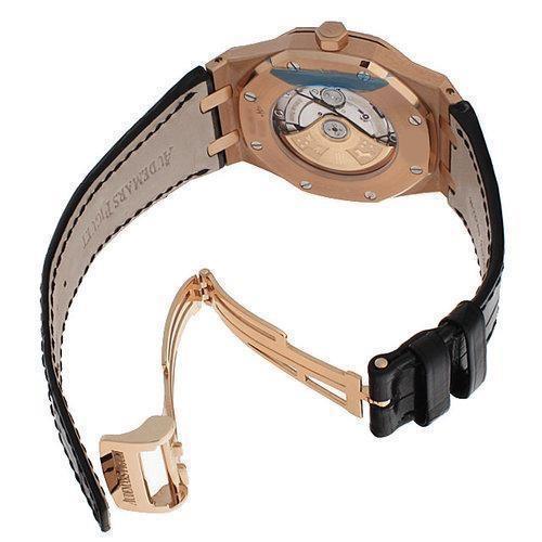 Replica Audemars Piguet Royal Oak - Rose Gold With Leather Band 2 '-Watches 1