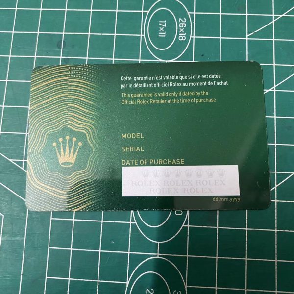 Custom Replica Rolex Warranty Card 2 Custom Replica Rolex Warranty Card