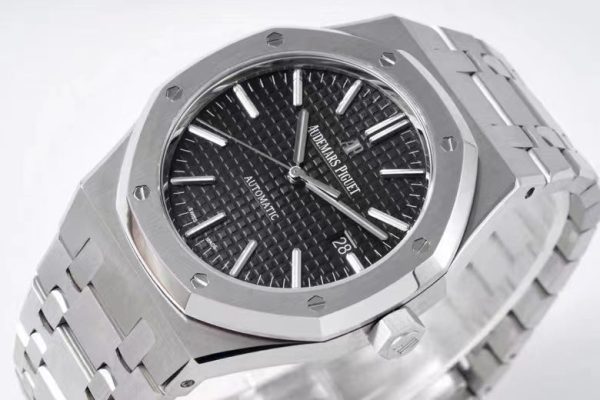 Swiss Clone Replica Ap Royal Oak Silver Black Dial 24 Swiss Clone Replica Ap Royal Oak Silver Black Dial