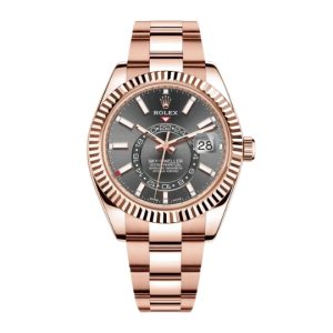 Rolex Sky-Dweller Rhodium Dial Rose Gold Replica 2023
