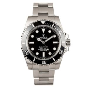 Réplica Rolex Submariner Plata/Negro Sin Fecha