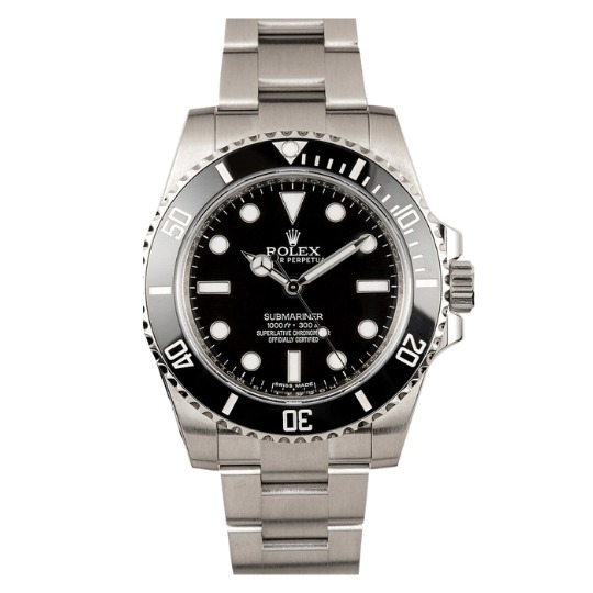 Réplica Rolex Submariner Plata/Negro Sin Fecha