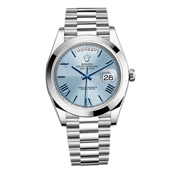 Réplica Suiza Rolex Day Date Esfera Azul Hielo Platino 1 Réplica Suiza Rolex Day Date Esfera Azul Hielo Platino