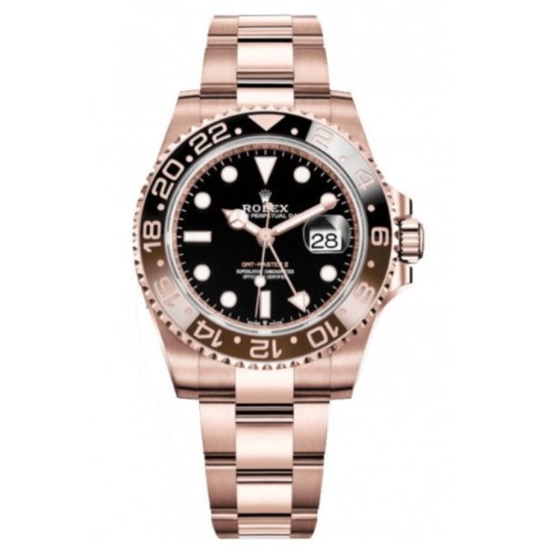 Super Clon Rolex Gmt Master 2 Oro Rosa - Esfera Negra 2 Super Clon Rolex Gmt Master 2 Oro Rosa - Esfera Negra