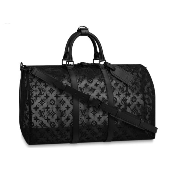 Replica 1:1 Clone Louis Vuitton Keepall Bandouliere Monogram 50 Black 1 Replica 1:1 Clone Louis Vuitton Keepall Bandouliere Monogram 50 Black