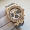 Best Swiss Clone AP Replica Offshore 37mm - Rose Gold/Diamond Rubber Band