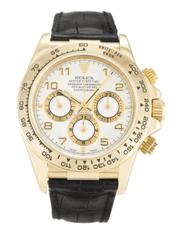 Rolex Daytona Gold With Leather Strap Replica 2 Rolex Daytona Gold With Leather Strap Replica