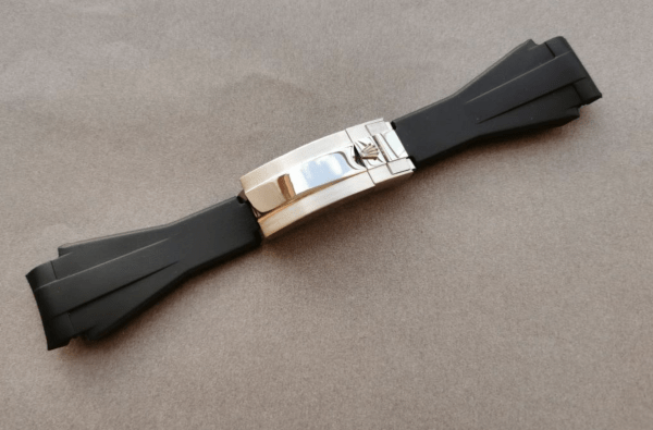 Replica Rolex Deepsea Rubber Band - Silver/Dark Blue 3 Replica Rolex Deepsea Rubber Band