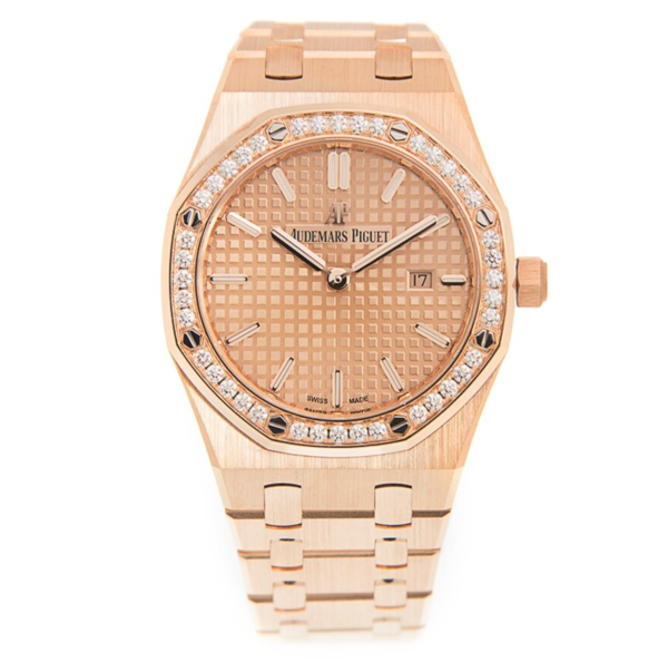 Ap Royal Oak Ladies Rose Gold White Diamonds Replica