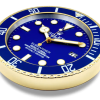 Rolex Wall Clock Submariner Blue / Gold Wall-clock In stock.