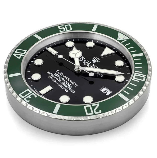 Reloj De Pared Rolex Submariner | Verde Y Negro