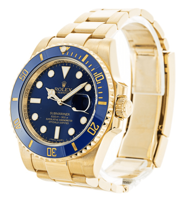 Rolex Submariner Full Gold Blue Dial Swiss Clone Replica 8 Rolex Submariner Full Gold Blue Dial Swiss Clone Replica