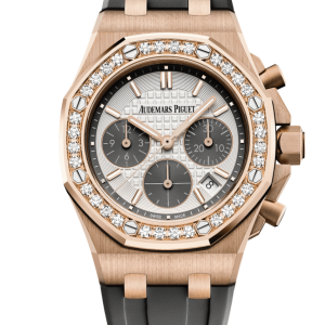Best Swiss Clone AP Replica Offshore 37mm - Rose Gold/Diamond Rubber Band