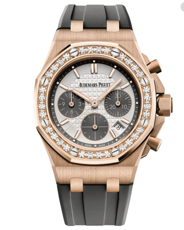 Best Swiss Clone Ap Replica Offshore 37Mm - Rose Gold/Diamond Rubber Band
