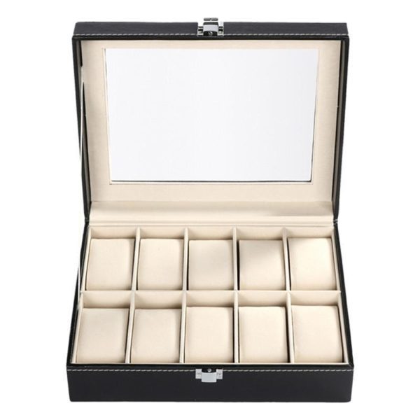 Black Leather Watch Box 2 '-Watches 1