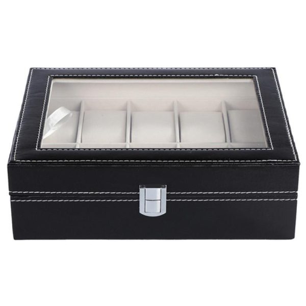 Black Leather Watch Box 4 '-Watches 1