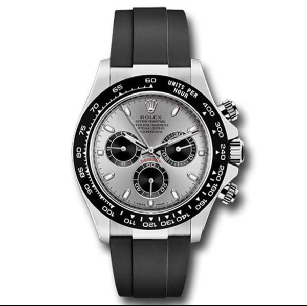 Replica Rolex Cosmograph Daytona 18Ct White Gold Automatic Silver Dial Mens Watch - Ip Empire Replica Watches