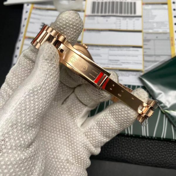 Super Clone Replica Day Date Rose Gold Green Dial