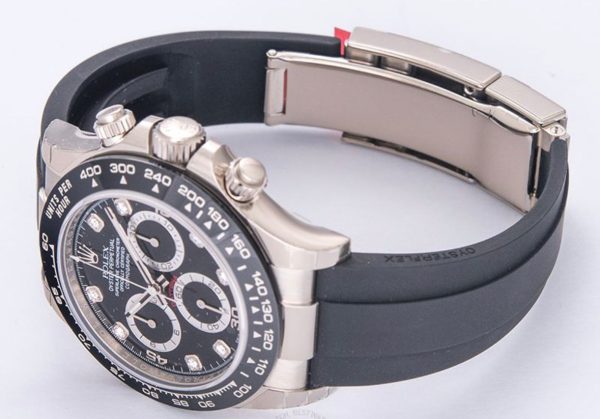 Replica Rolex Daytona Diamond Bezel White Gold Automatic Black Dial 2 Replica Rolex Cosmograph Daytona 18Ct White Gold Automatic Black Dial Diamonds Mens Watch - Ip Empire Replica Watches