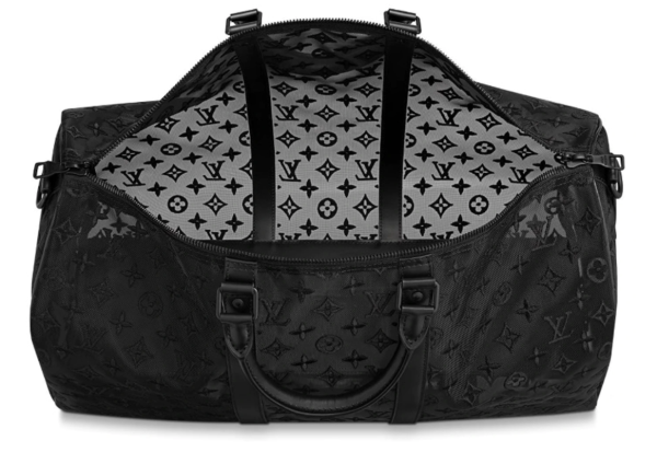 Replica 1:1 Clone Louis Vuitton Keepall Bandouliere Monogram 50 Black 2 Replica 1:1 Clone Louis Vuitton Keepall Bandouliere Monogram 50 Black