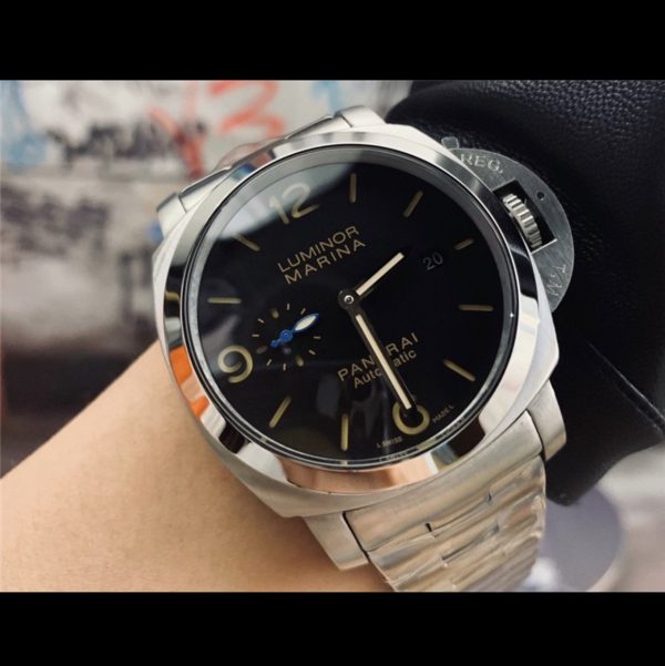 Panerai Luminor Marina Gmt Replica Acero Plata/Negro 6 Panerai Luminor Marina Gmt Replica Acero