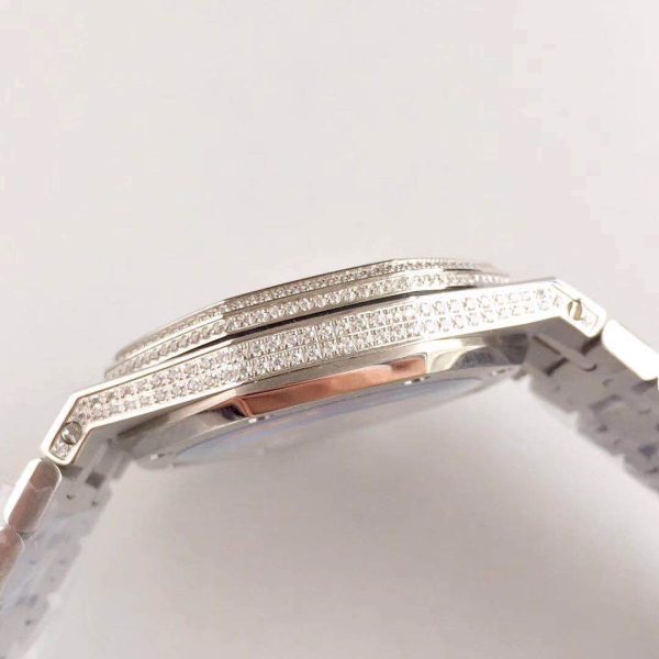 Réplica Ap Royal Oak Diamante Completo 3 Réplica Ap Royal Oak Diamante Completo