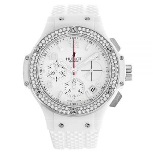 Réplica Hublot Big Bang Blanco con Bisel de Diamantes