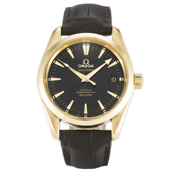 Replica Omega Seamaster Aqua Terra Gold Leather 1 Replica Omega Seamaster Aqua Terra Gold Leather