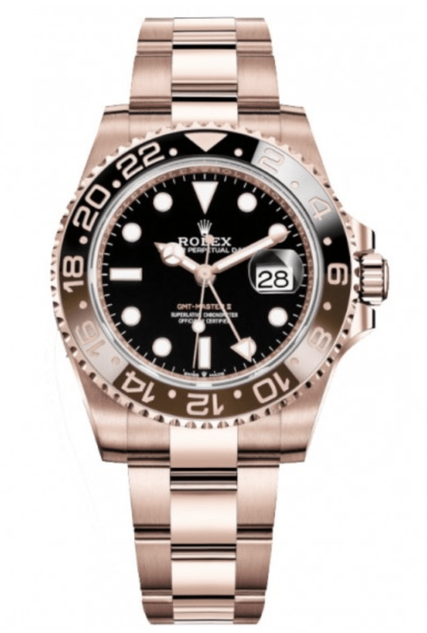 Replica Rolex Gmt Master 2 - Rose Gold/Black 1 Replica Rolex Gmt 2 Rose Gold