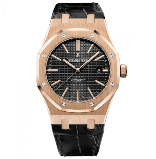 Réplica Audemars Piguet Royal Oak - Oro Rosa Con Pulsera De Piel 1 Réplica Royal Oak - Automático Piel
