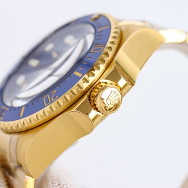 2024 Réplica Rolex Deepsea Oro Amarillo Con Esfera Azul 28 Replica Rolex Deepsea Yellow Gold With Blue Dial 2024