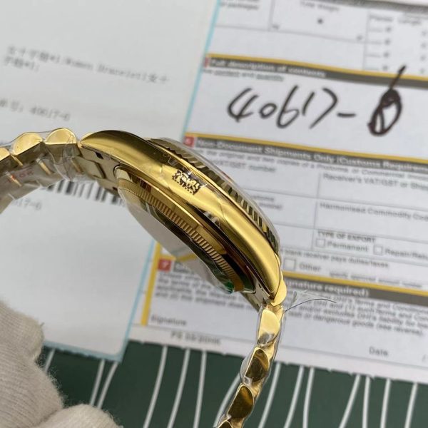 Super Clone Replica Day Date - Gold/Black President 22 Replica Super Clone Day Date Rolex