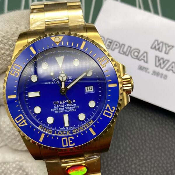 2024 Réplica Rolex Deepsea Oro Amarillo Con Esfera Azul 33 3D75A3832Cf689A64D36Da5789Dadb3A
