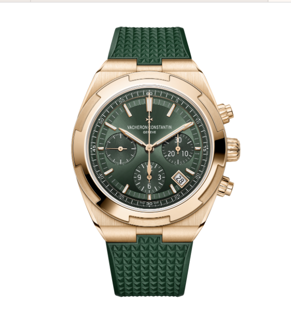Super Clon Réplica Vacheron Constantin Overseas Cronógrafo Verde 1 Super Clon Réplica Vacheron Constantin Overseas Esfera Verde Correa De Caucho
